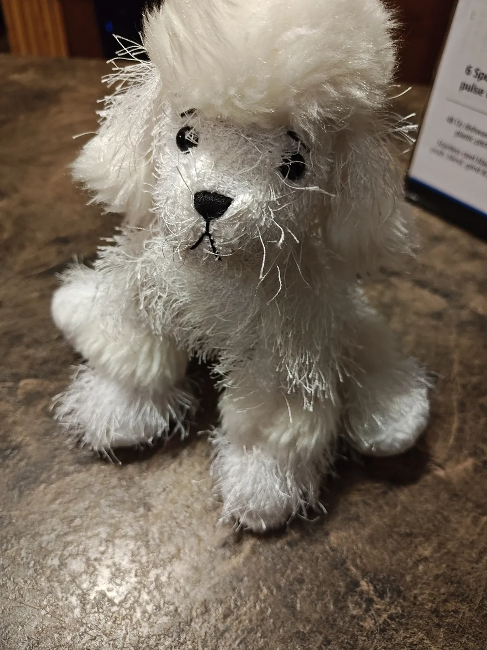 GANZ White Plush Poodle Stuffed Animal